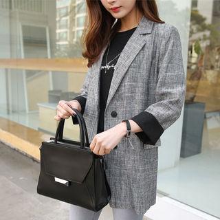 Contrast-cuff M Lange Linen Blend Blazer