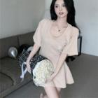 Short-sleeve Floral Pocket T-shirt Dress