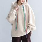 Faux Shearling Oversize Hoodie Almond - One Size