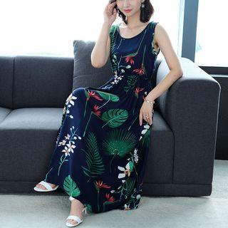 Sleeveless Maxi Printed A-line Dress (various Designs)