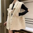 Faux Shearling Oversize Vest As Shown In Figure - One Size