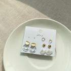 Various Earring Set Of 8 Gold - One Size