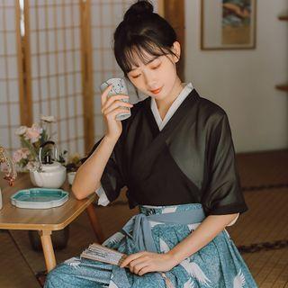 Set Of 2: Short-sleeve Hanfu Top