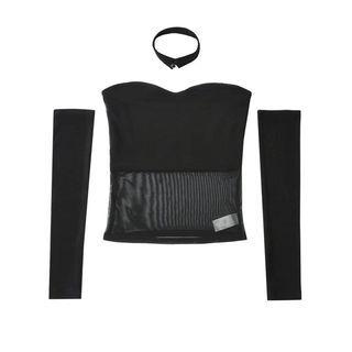 Set: Tube Top + Arm Sleeve + Choker