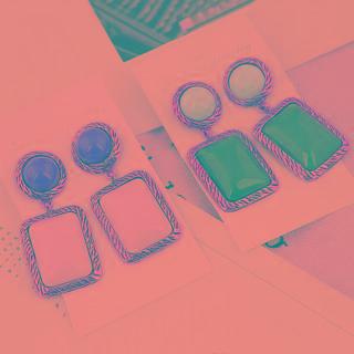 Retro Rectangle Drop Earring