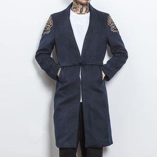 Embroidered Frog-buttoned Coat