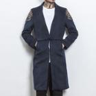 Embroidered Frog-buttoned Coat