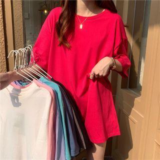 Oversized Round-neck Short-sleeve Top