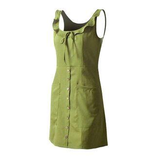 Ruffled Bow-detail Tank Dress