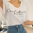 Confidence Padded-shoulder T-shirt