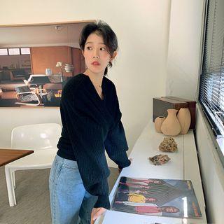 Criss-cross Rib-knit Sweater