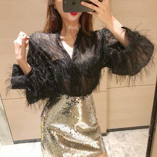 Furry Lace Top