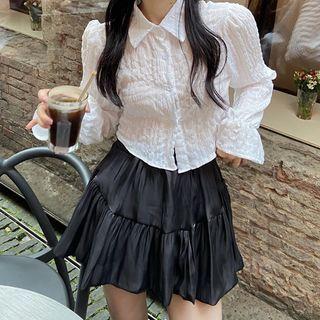 Plain Crop Shirt / Mini Skirt