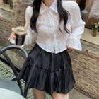 Plain Crop Shirt / Mini Skirt