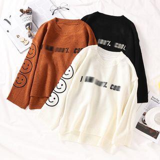 Smile Embroidered Sweater