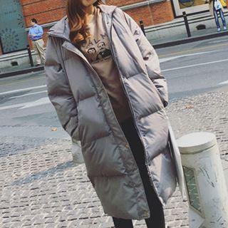 Couple Matching Hooded Psdded Zip Coat