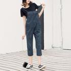 Short-sleeve T-shirt / Striped Jumper Jeans / Set