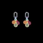 Bead Dangle Earring 1 Pair - Orange & Red & Yellow - One Size