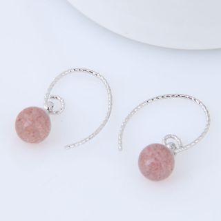 Bead Dangle Earring Silver - One Size