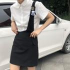 Plain Short-sleeve Shirt / Plain Jumper Skirt
