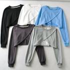 Long-sleeve Asymmetrical Sweatshirt