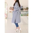 Notched-lapel Dressy Trench Coat