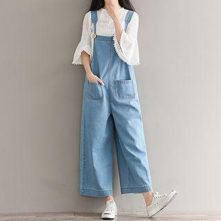 Denim Wide Leg Dungaree