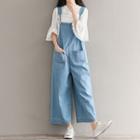 Denim Wide Leg Dungaree