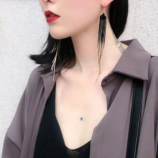 925 Sterling Silver Gradient Tassels Earrings