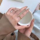 Set Of 2: Alloy Ring (various Designs) Set Of 2 - 03 - J0099 - Gold - One Size