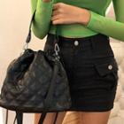 Quilted Bucket Bag Black - One Size
