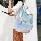 Embroidered Holographic Backpack