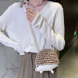 Mini Crochet Hedgehog Crossbody Bag / Diy Kit