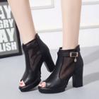 Chunky-heel Ankle Length Sandals