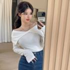 Off-shoulder Slim-fit Crop Top