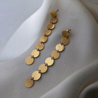 Disc Stainless Steel Dangle Earring