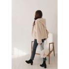 Hooded Faux-fur Jacket Ivory - One Size