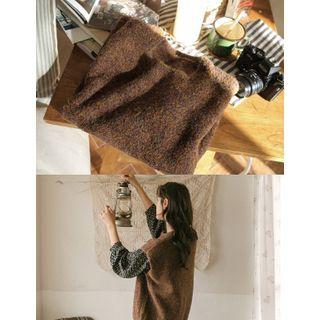 Cap-sleeve Melange Knit Vest