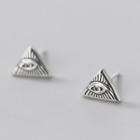 Eye Of Providence Sterling Silver Earring 1 Pair - Silver - One Size
