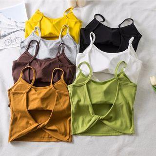 Twist-back Cropped Camisole Top