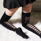Cut Out Stocking Black - One Size