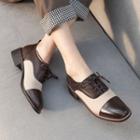Block Heel Lace-up Dress Shoes
