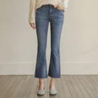 Whiskered Boot-cut Jeans