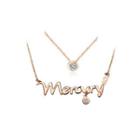 Twelve Horoscope Virgo Stainless Steel Necklace With White Austrian Element Crystal