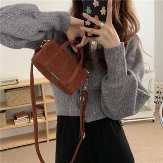 Corduroy Crossbody Bag Dark Brown - One Size