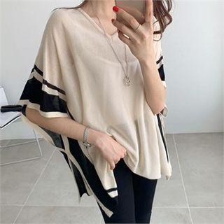 Contrast-trim Summer Knit Top