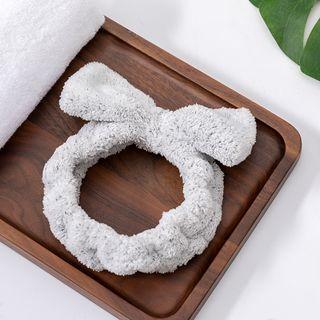 Bow Face Wash Headband Gray - One Size