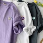 Short-sleeve Embroidered T-shirt (various Designs) / Set