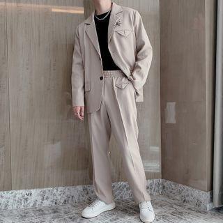 Suit Set: Single Breasted Blazer + Dress Pants