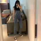 Boot-cut Sleeveless Jumper Jeans / Camisole